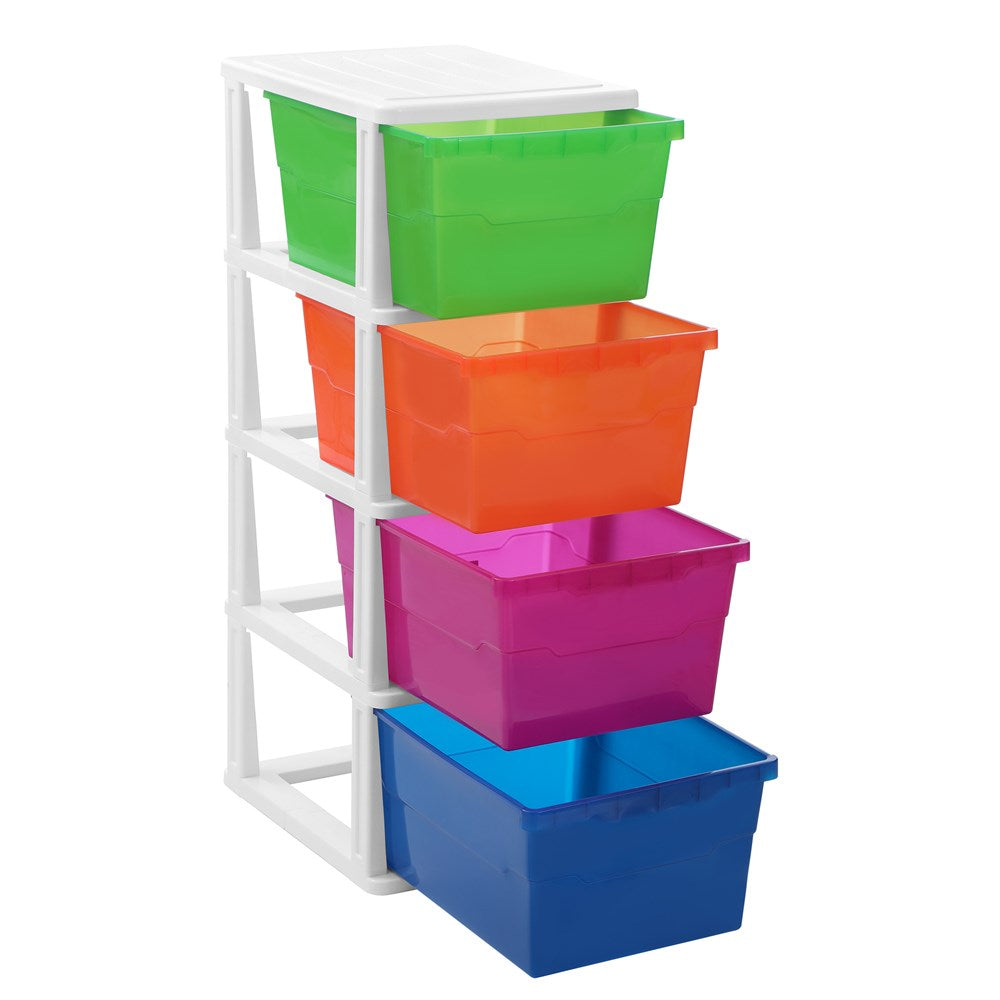 Stakit Mega 4 Drawer Storage Unit 38 x 48 x 103cm