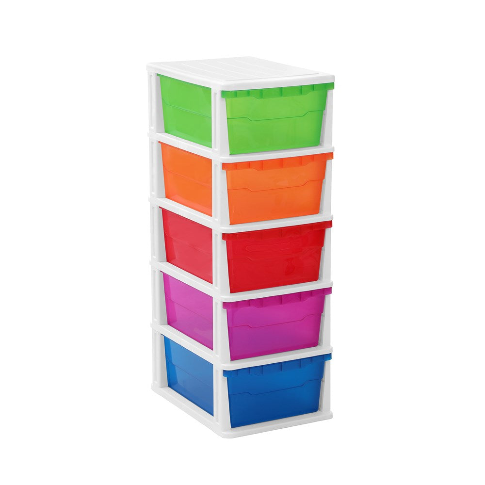 5 Drawer Storage Unit 31.5 x 43 x 87cm Coloured