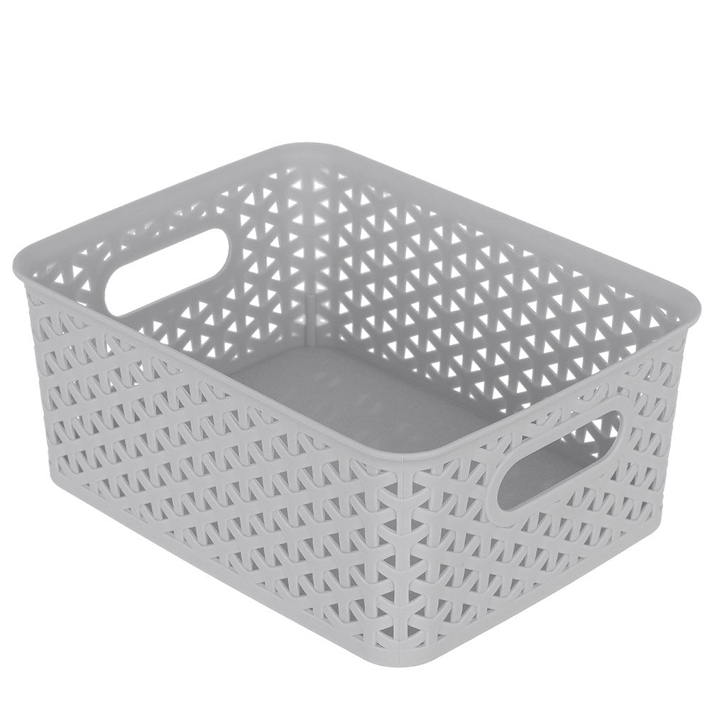 Small Wicker Design Organiser Basket 4 Assorted