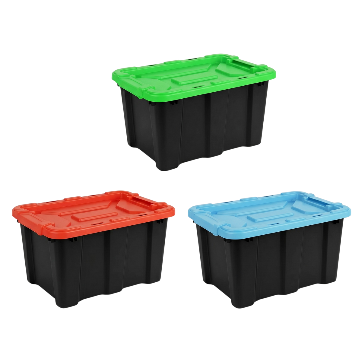 Industrial Tub Black with Coloured Lid 25L