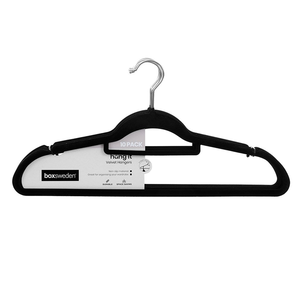10 Pack Velvet Hangers 44.5cm