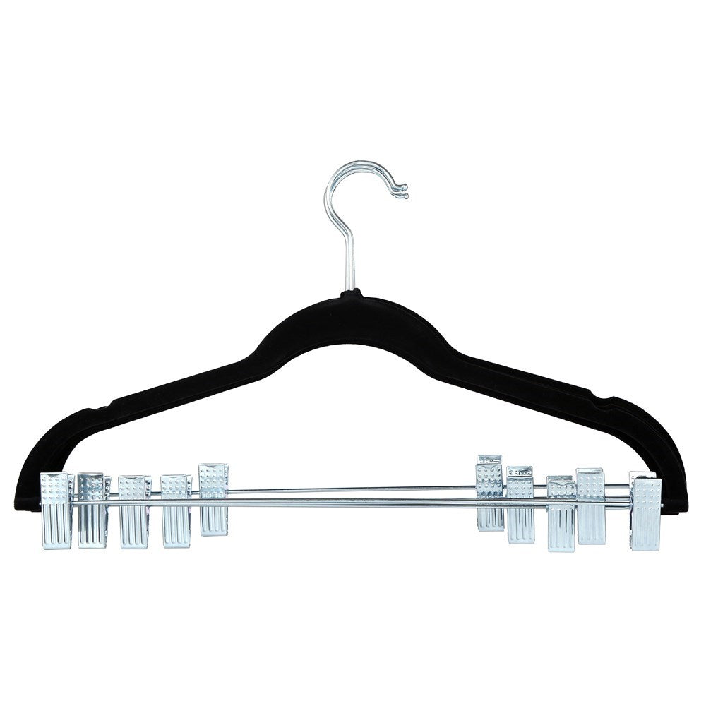 5 Pack Velvet Hangers With Clips 42cm