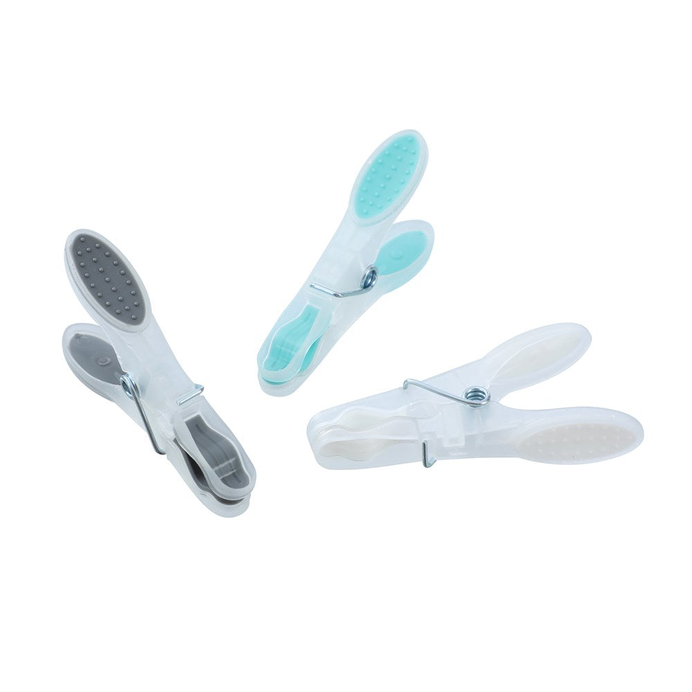 24 Pack Soft Touch Round Clothes Pegs