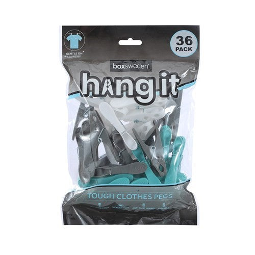 Hang It Tough Clothes Pegs - 36 Pack