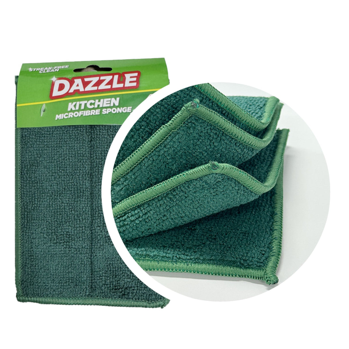 Microfibre Kitchen Sponge - 4 Pack