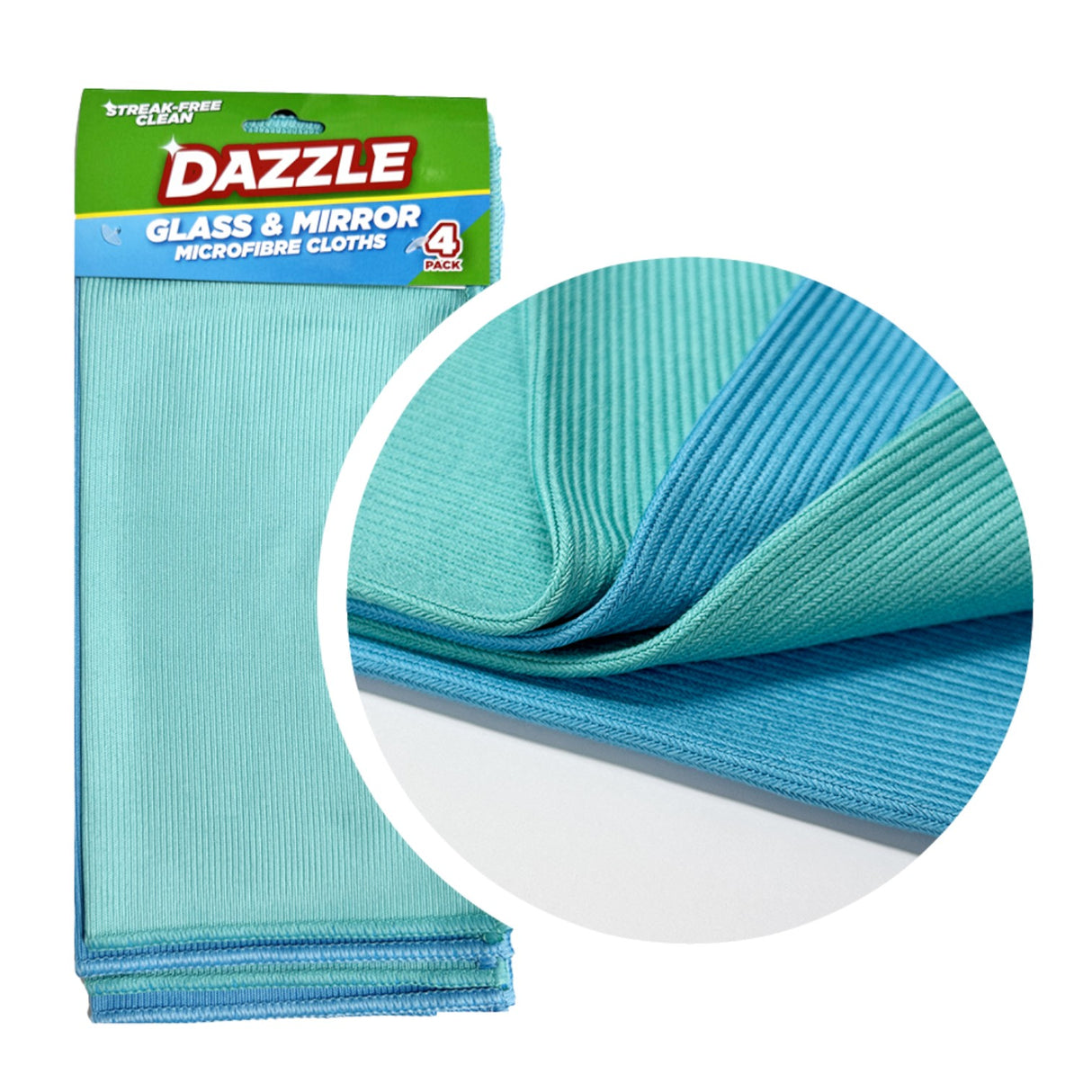 Microfibre Glass Cloth - 4 Pack