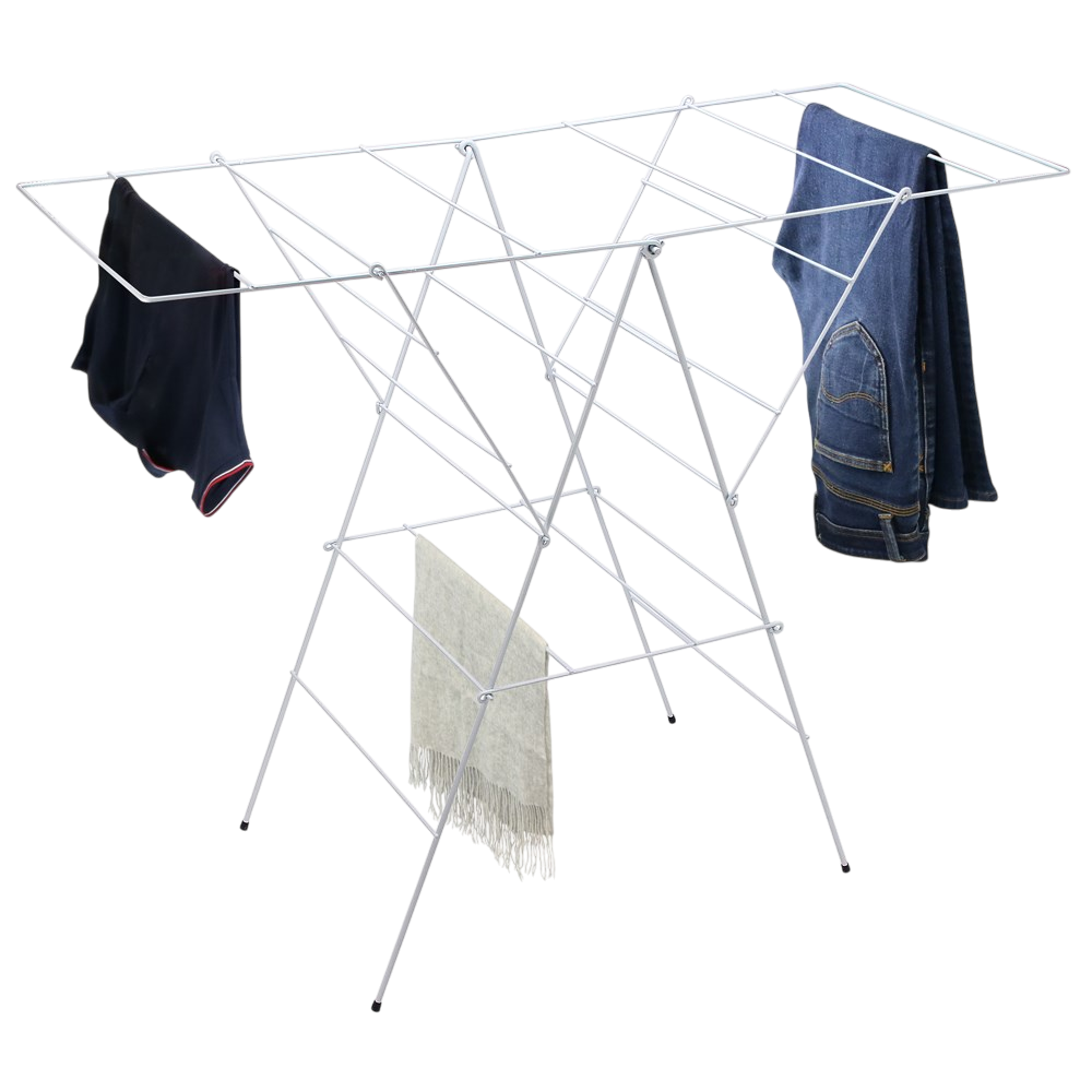 BoxSweden Foldable Wire Clothes Airer 20 Rail