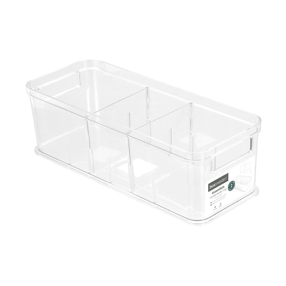 Crystal Storage Tray with Adjustable Dividers 35cm