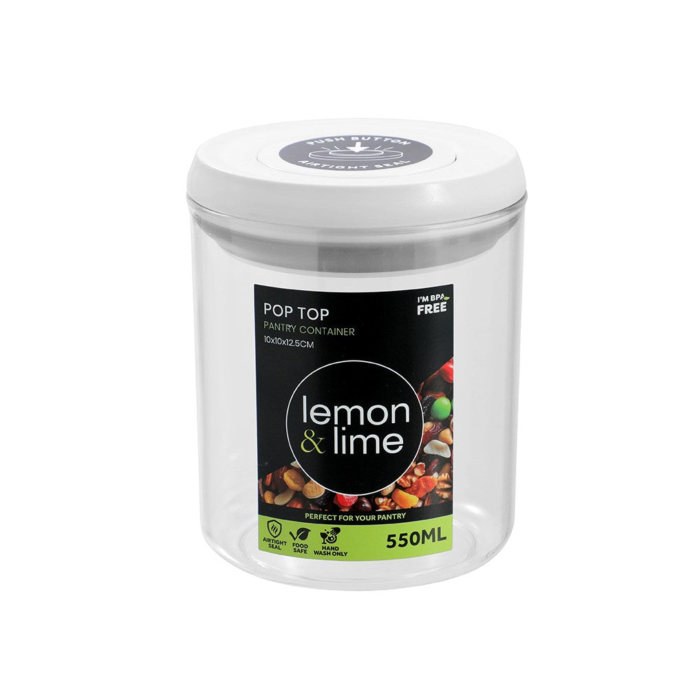 Poptop Pantry Container Round 550ml
