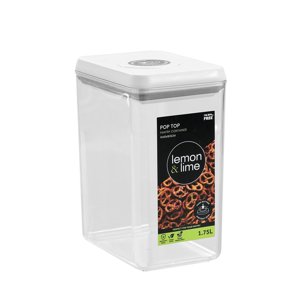 Poptop Pantry Container Rectangle 1.75L
