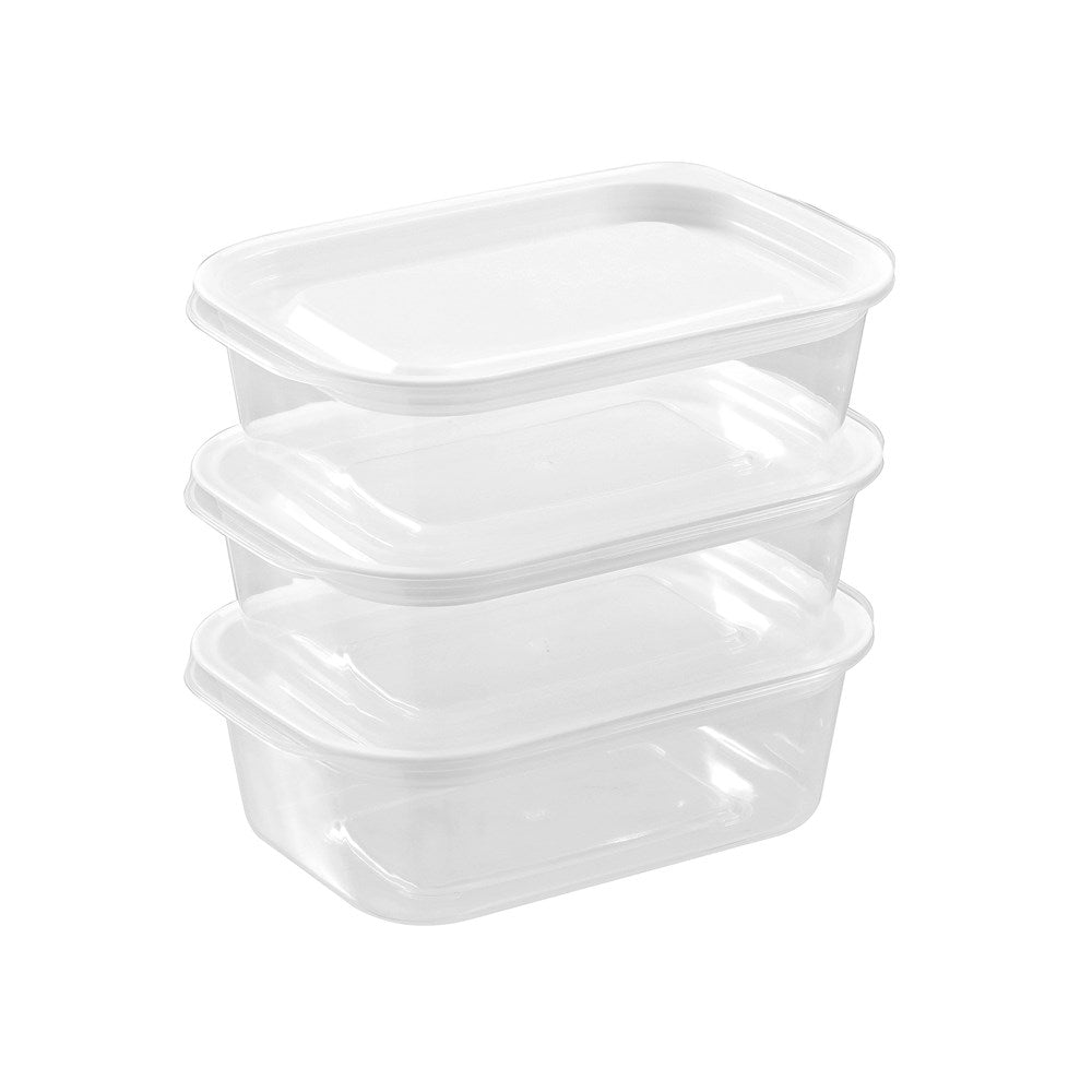 3 Pack Reusable Lunch Container 400ml