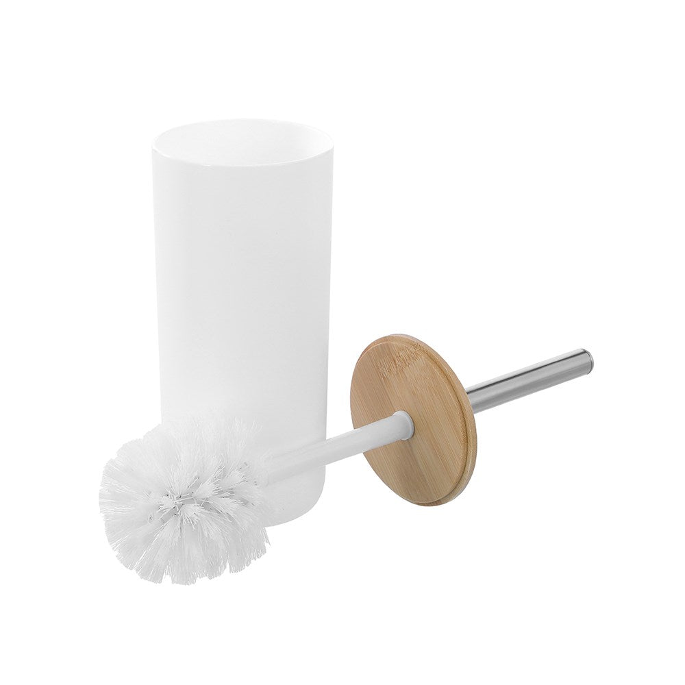 Toilet Brush Stainless Steel Handle Bamboo Top