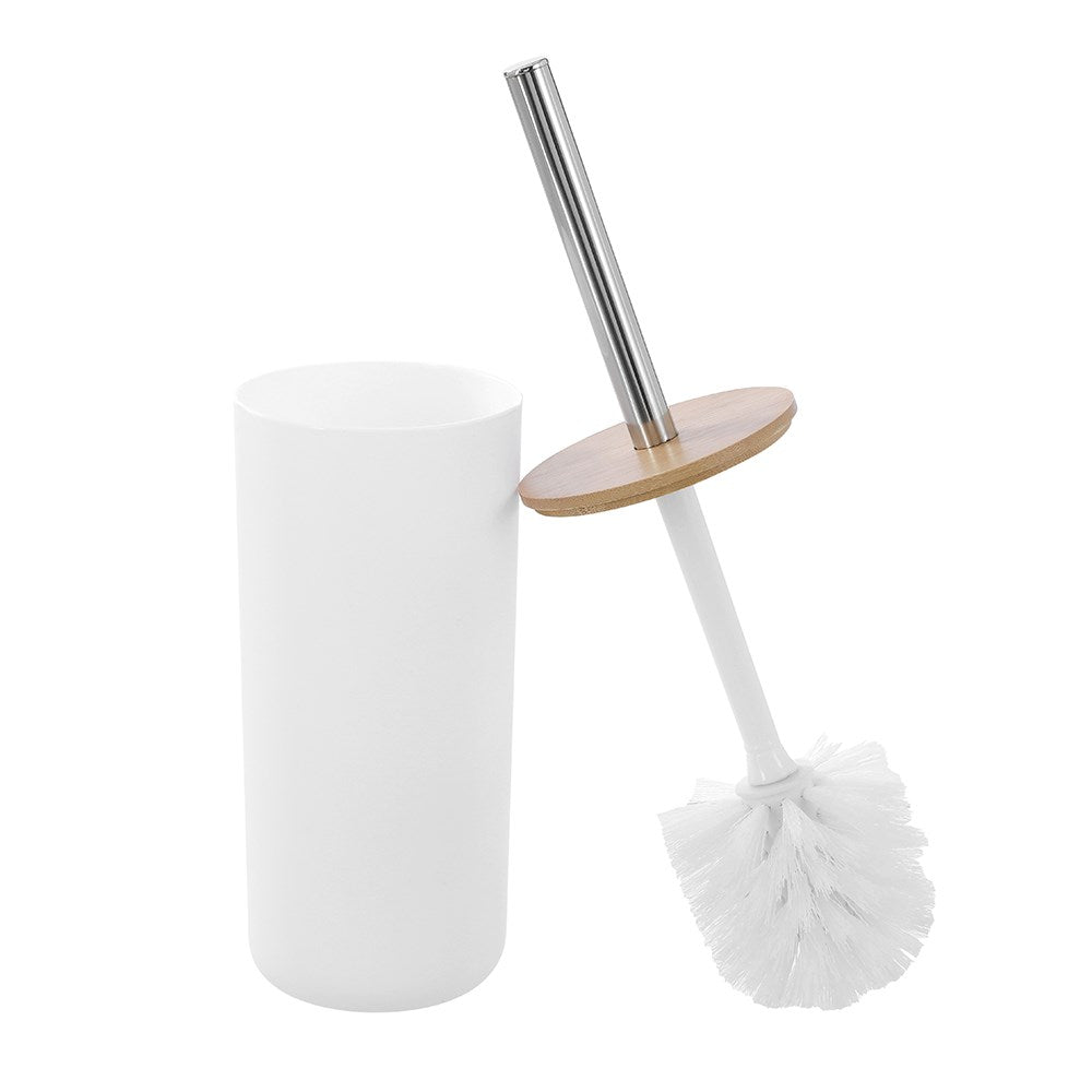 Toilet Brush Stainless Steel Handle Bamboo Top