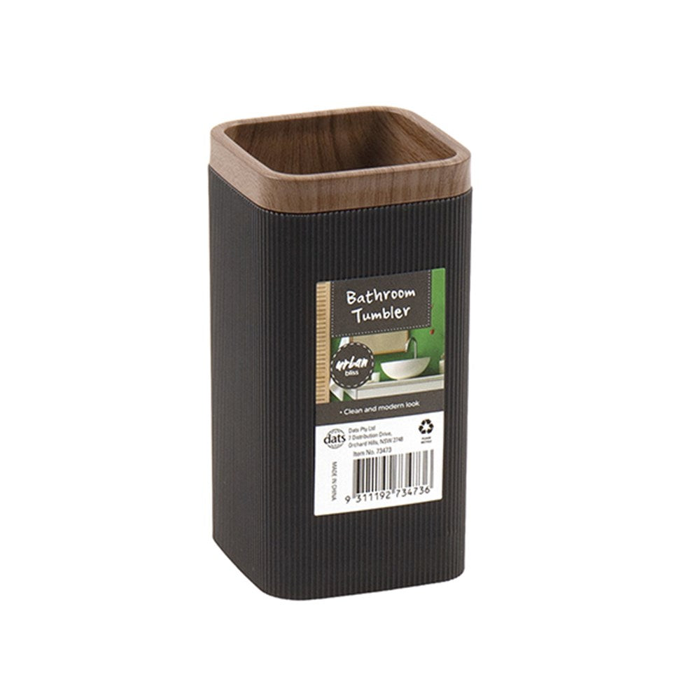 Ribbed Bamboo Tumbler Cup