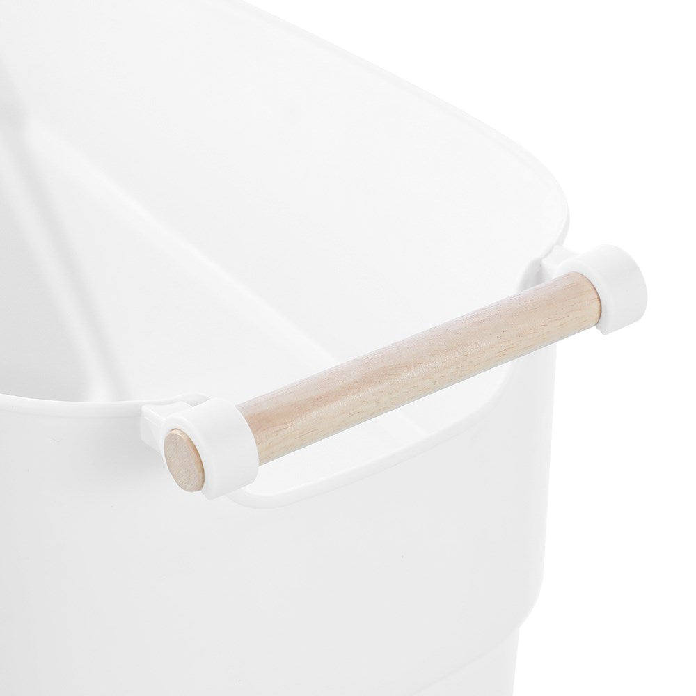 Sortea Storage Basket with Wood Handle 10.5L