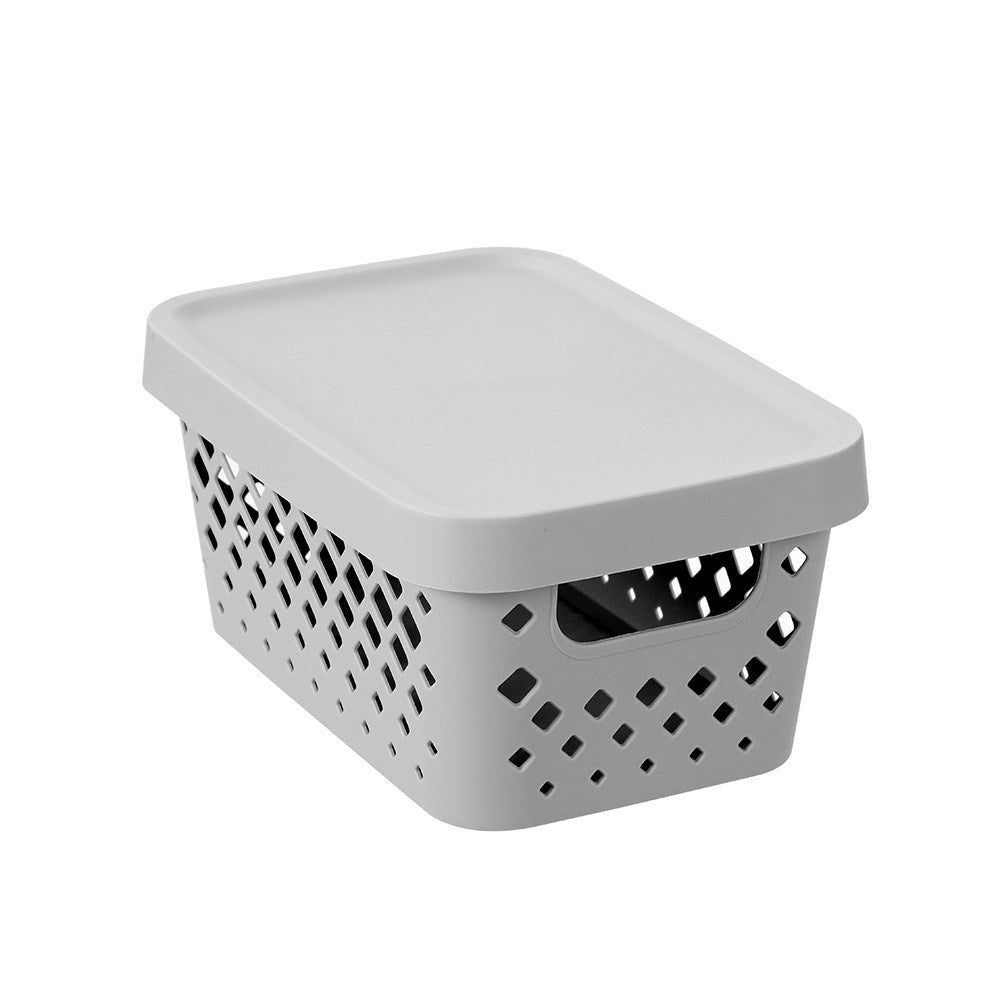 Kept Diamond Storage Basket Lidded 4L