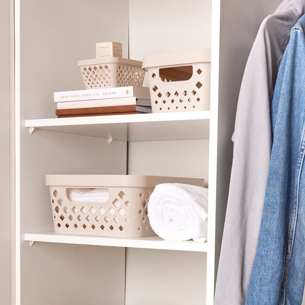 Kept Diamond Storage Basket Lidded 10L