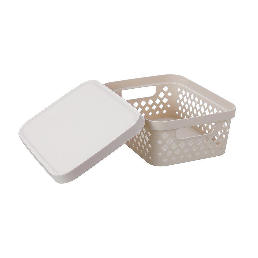 Kept Diamond Storage Basket Lidded 10L