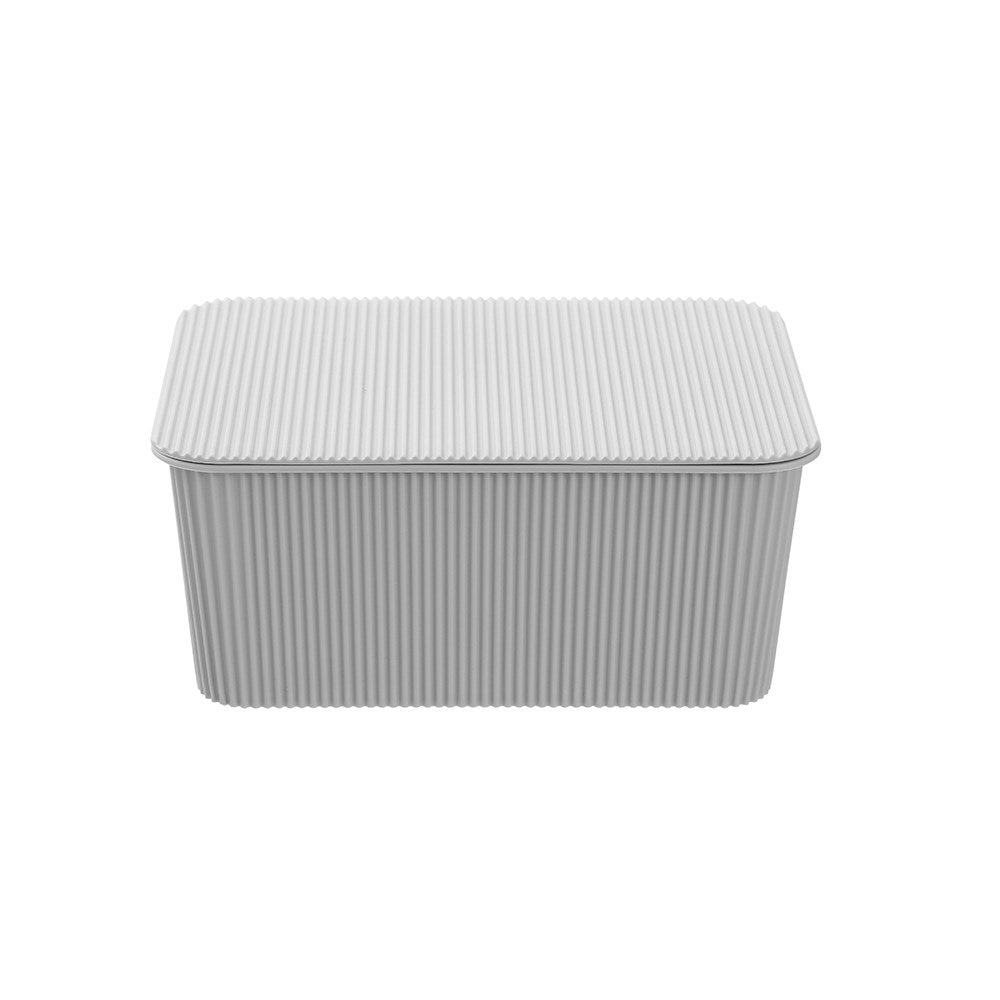 Ribbed Lidded Storage Basket 3.5L