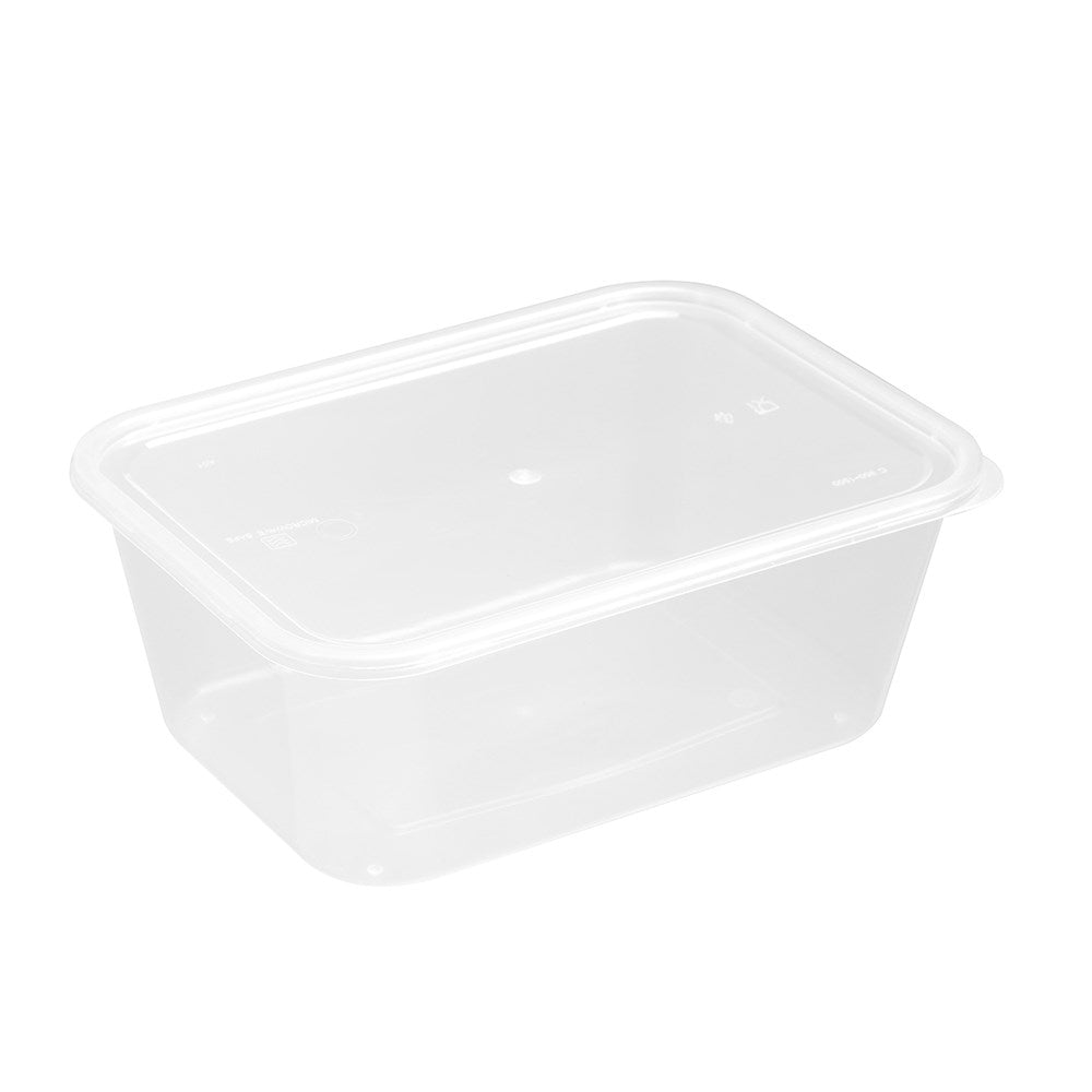 10 Pack Rectangle Reusable Food Container 1.5L
