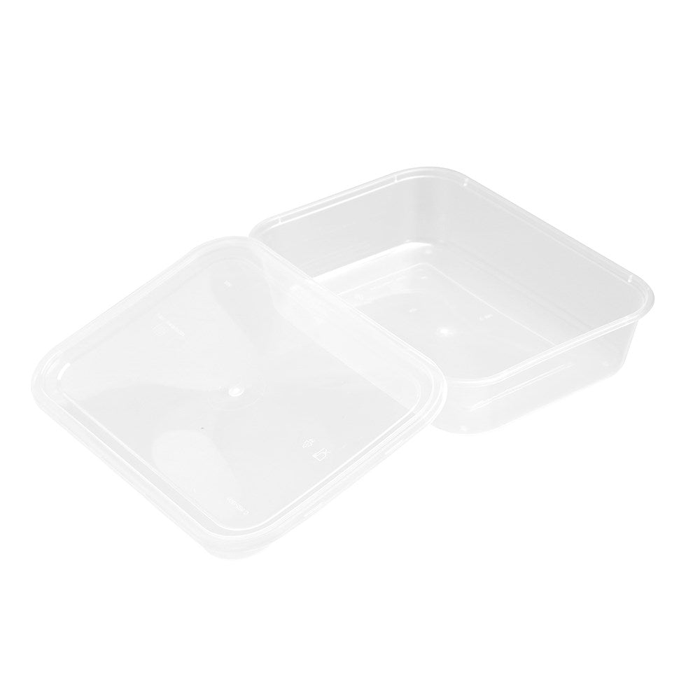 8 Pack Rectangle Reusable Food Container 950ml