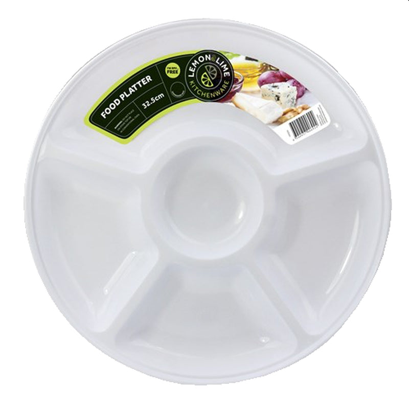 Chip & Dip 5 Section White 32.5cm