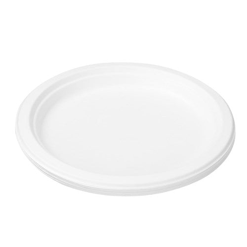 Sugarcane Dinner Plates – White