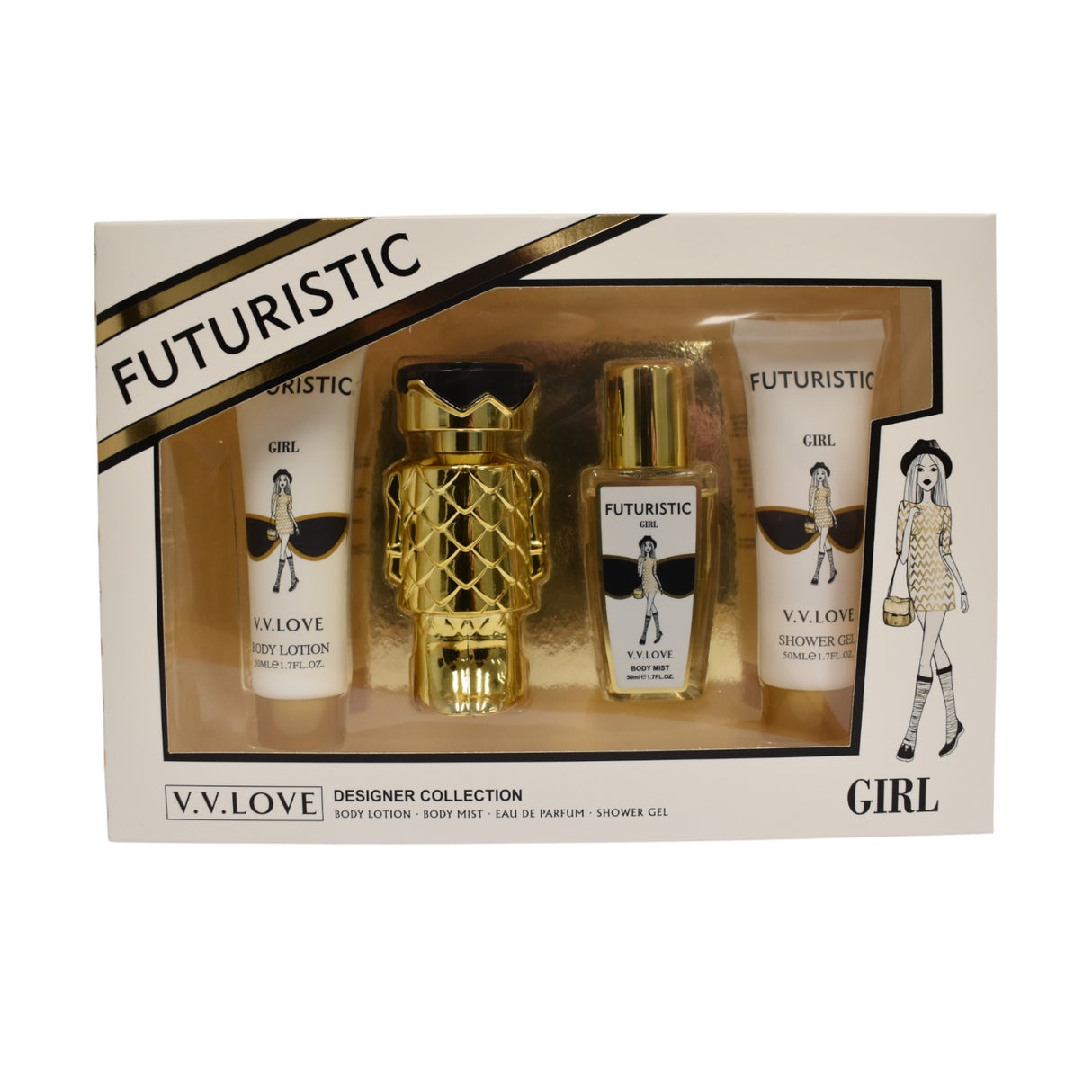 Perfume Gift Pack 4 Piece Set - Futuristic Girl