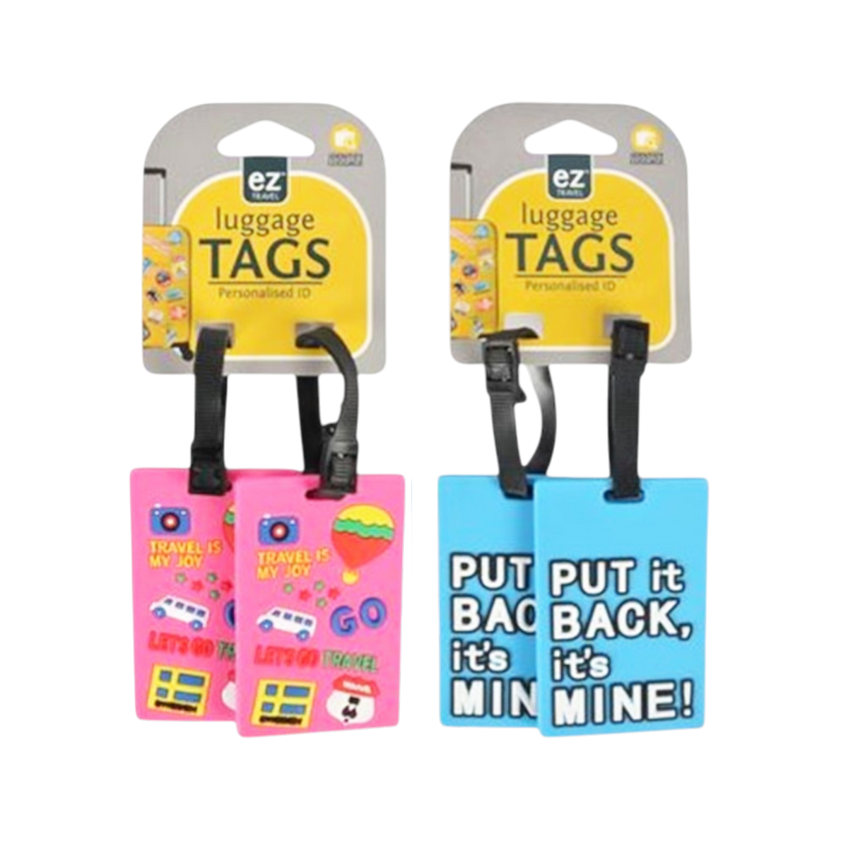 Silicone Luggage Tags Pk 2