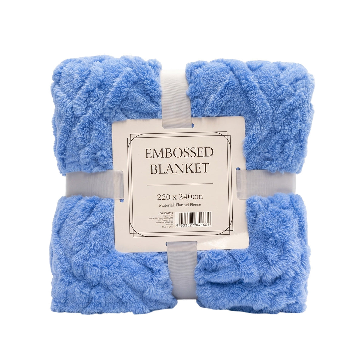 Embossed Flannel Fleece Blanket – 200 x 240cm