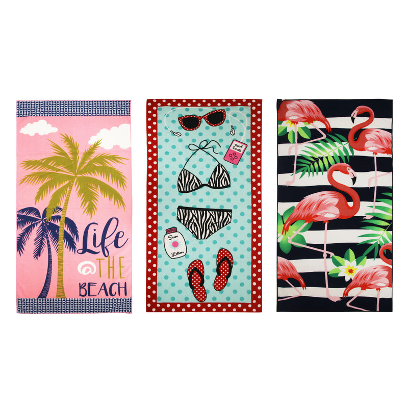 Beach Towel 70 x 150cm - 3 Designs - Red Dot