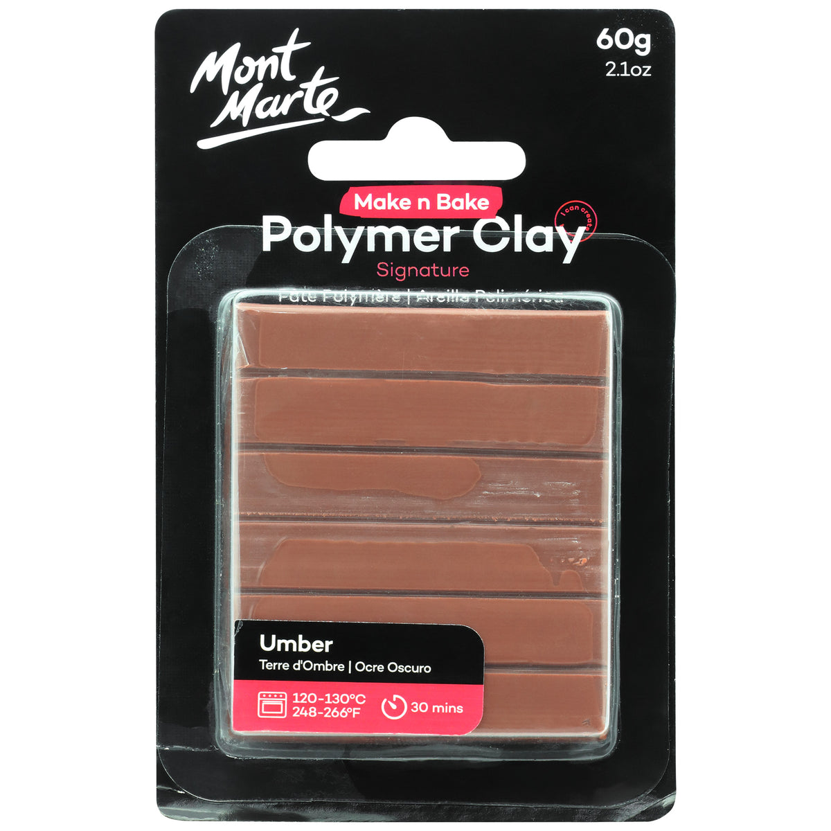 Make n Bake Polymer Clay Signature 60g - Umber - Mont Marte