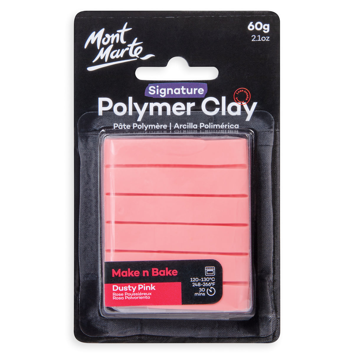 60g Polymer Clay - Dusty Pink - Mont Marte