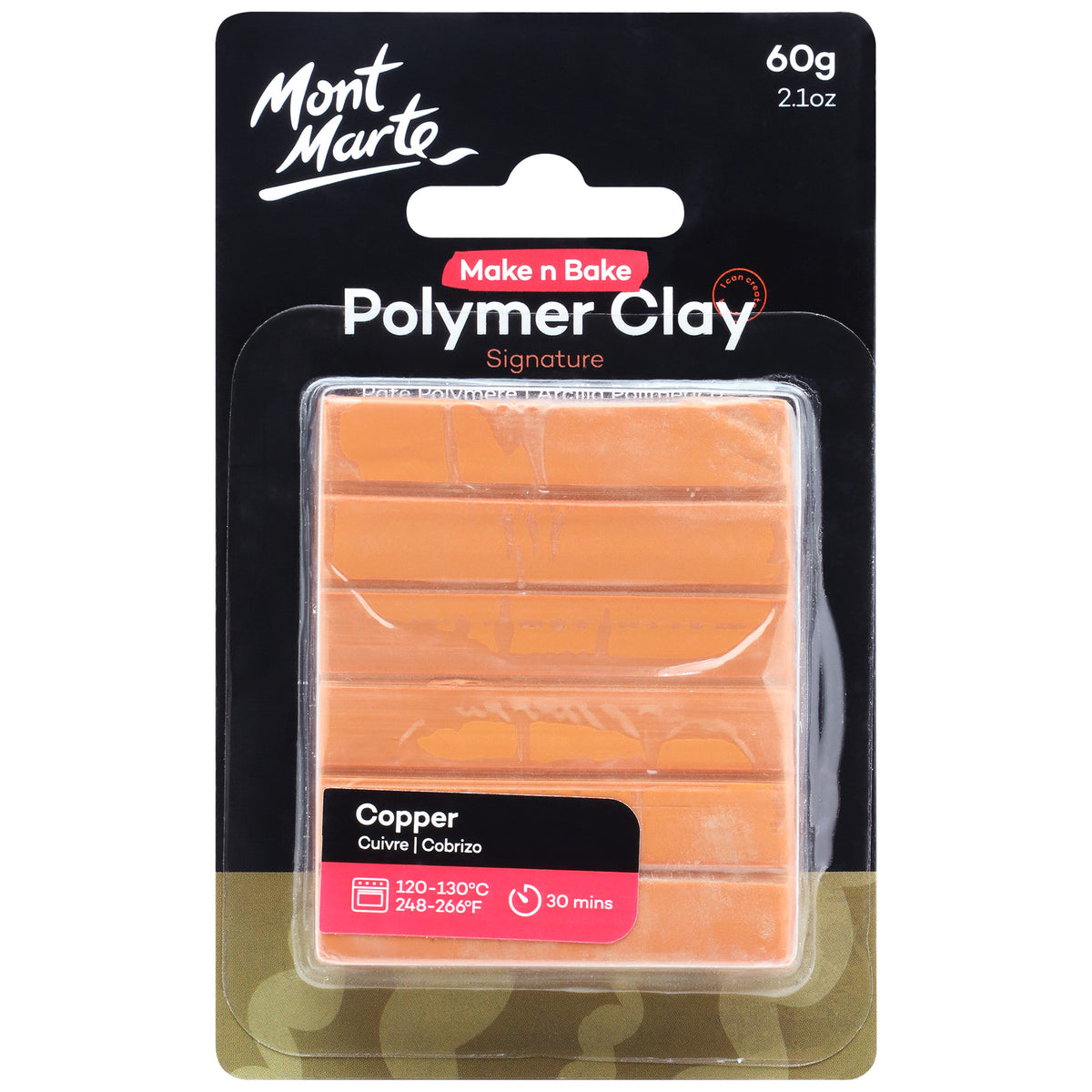 Make n Bake Polymer Clay 60g - Copper - Mont Marte