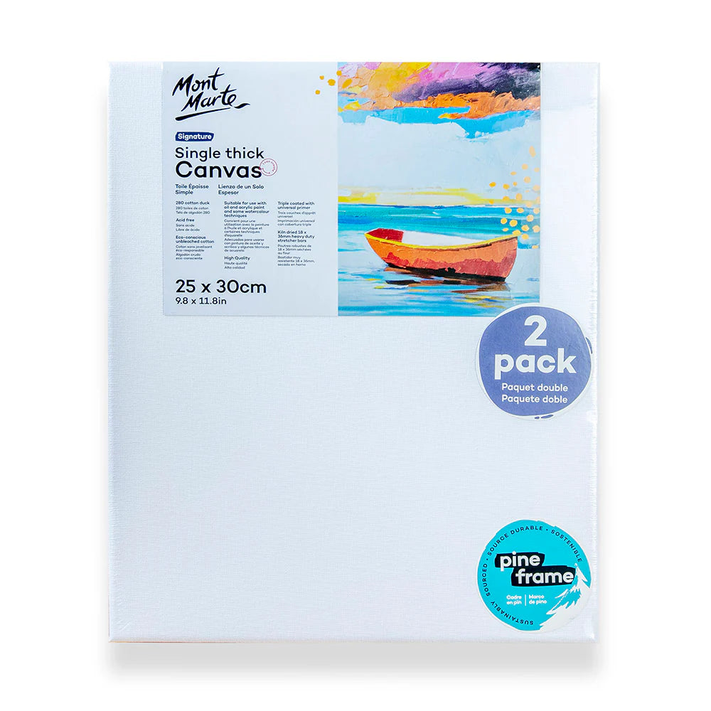 Single Thick Canvas Pk 2 – 25 x 30cm