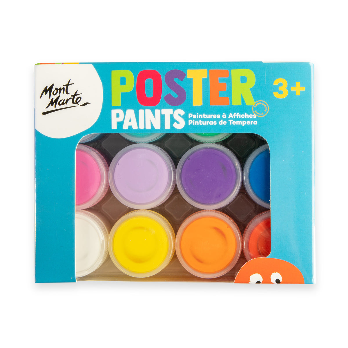 Poster Paint Kit for Kids - 12 Piece - Mont Marte