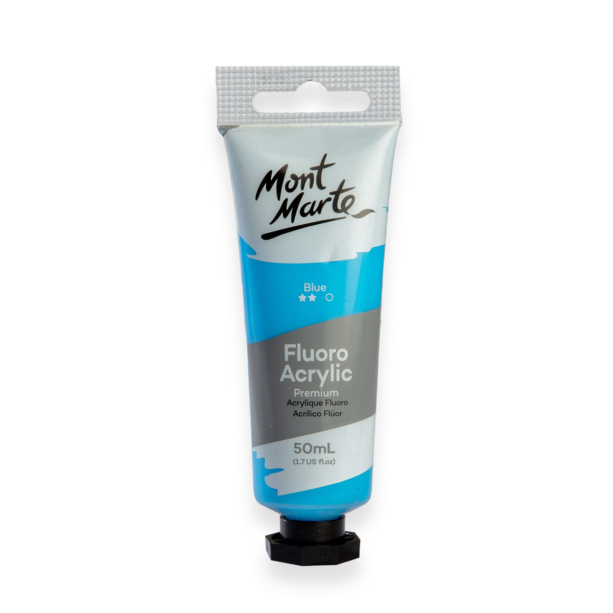 Fluoro Acrylic Paint Premium 50ml Tube - Blue - Mont Marte