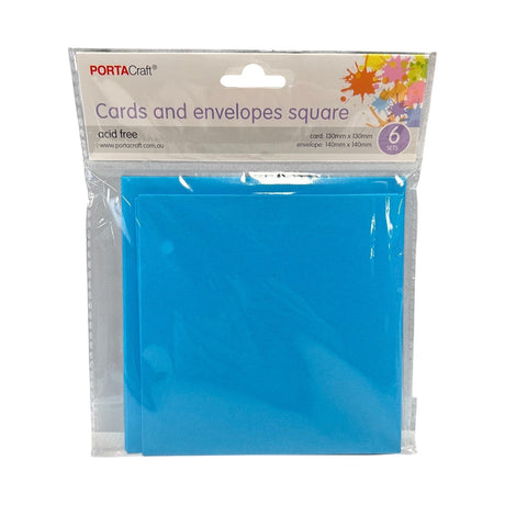 Square Craft Cards and Envelopes - 6 Pack