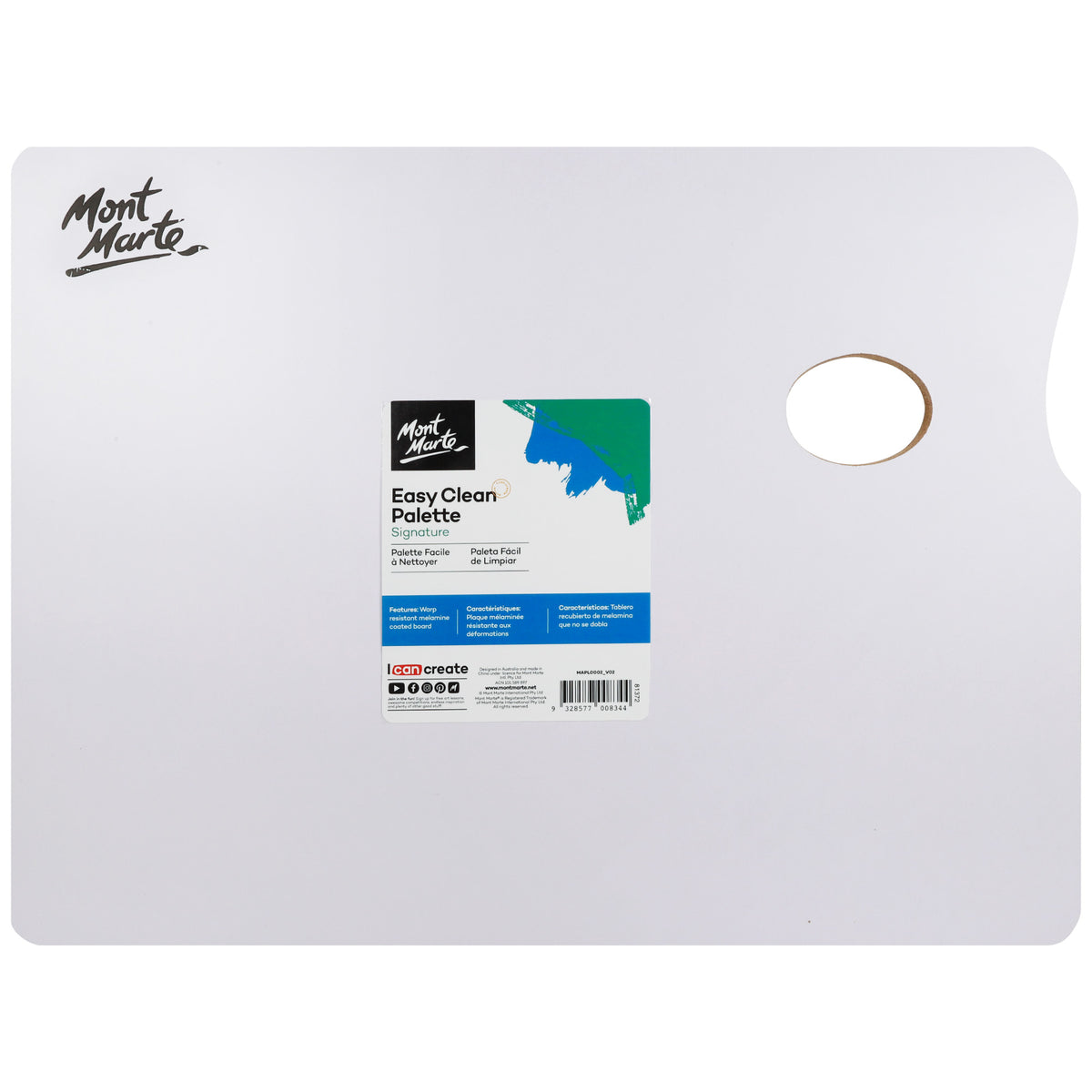 Easy Clean Hardwood Art Palette - 30 x 40cm - Mont Marte