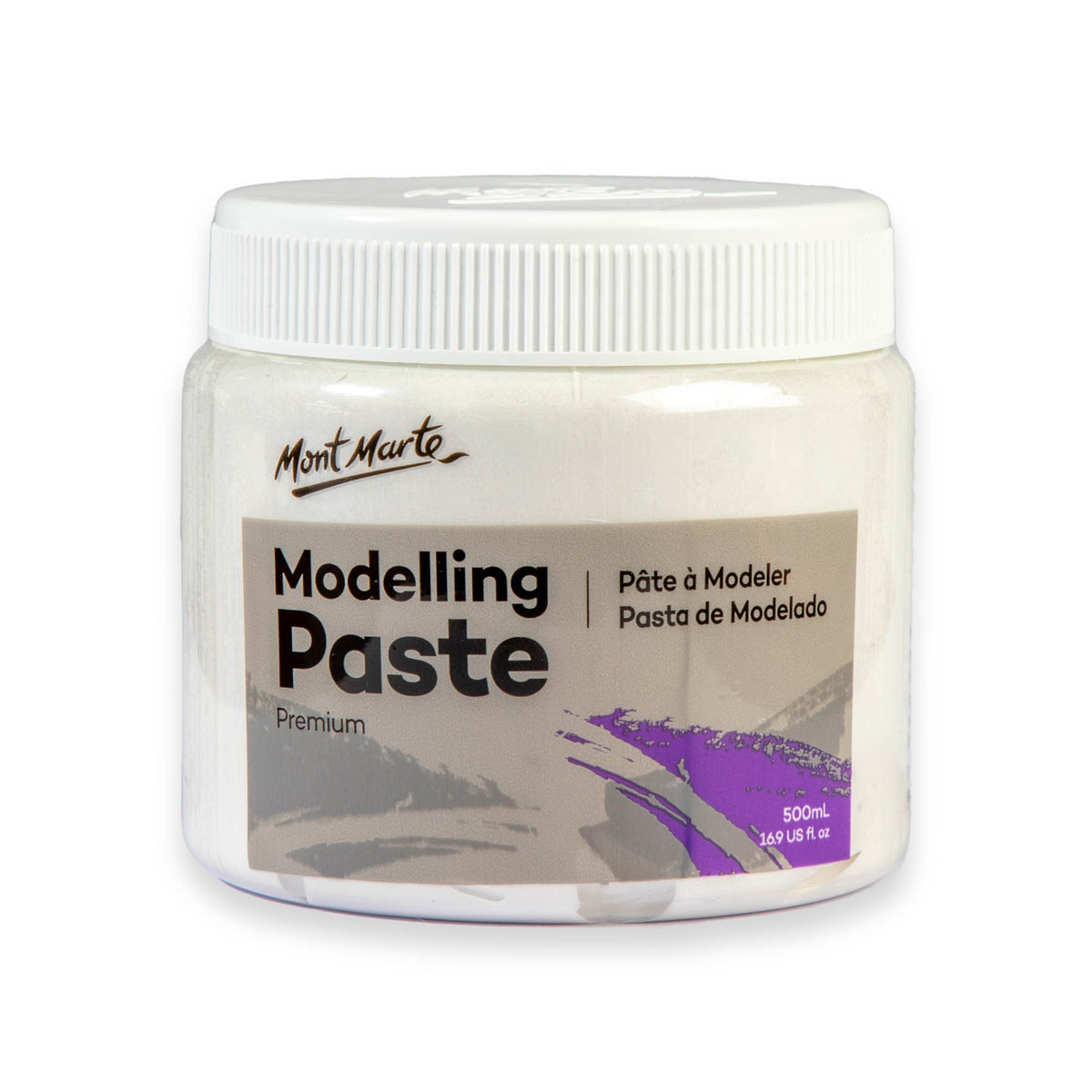 500ml Premium Modelling Paste - White - Mont Marte
