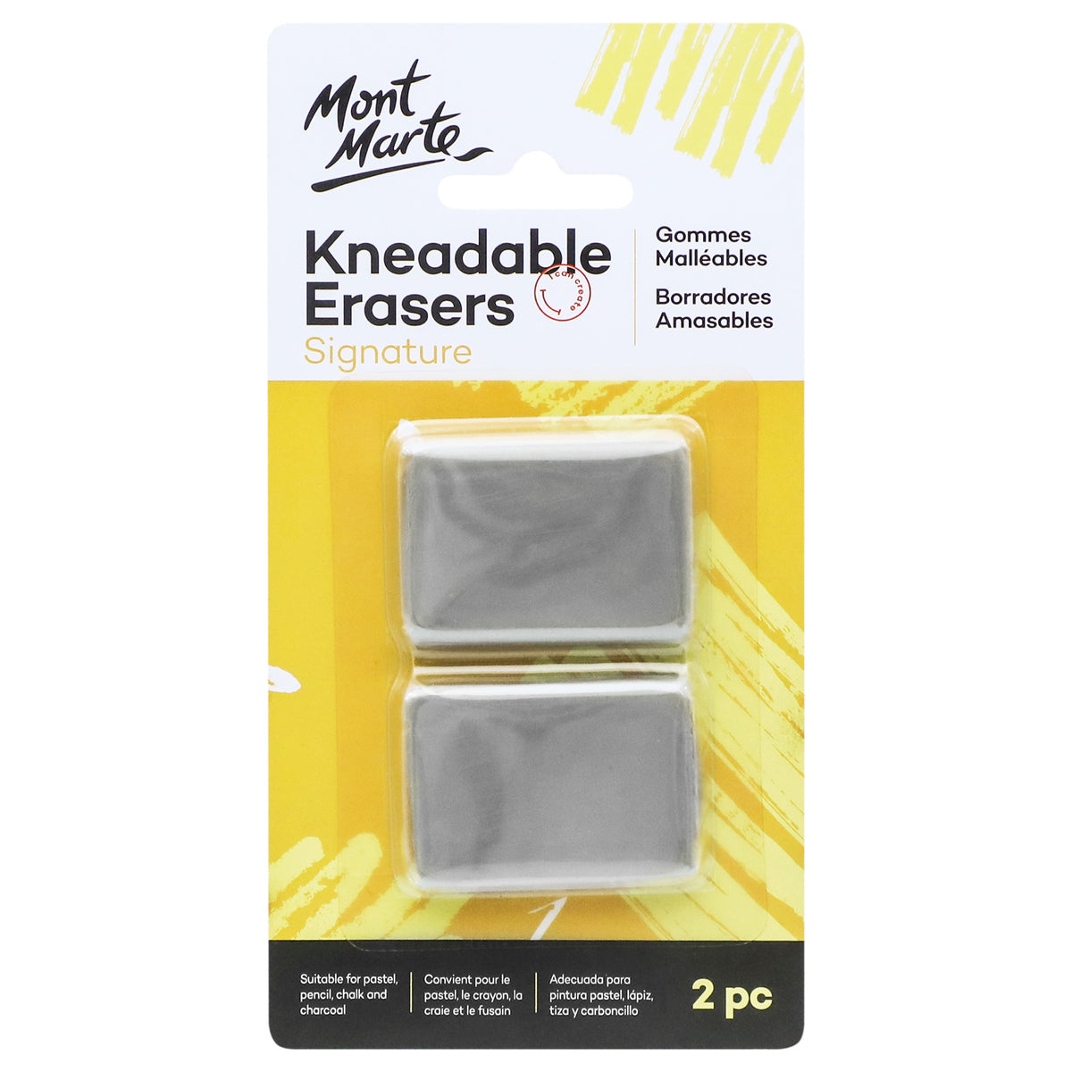 2 Pack Kneadable Erasers - Mont Marte