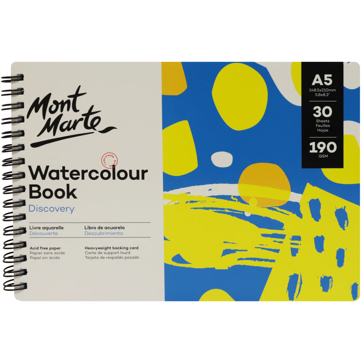 Mont Marte Watercolour Book A5 30 Sheets 190gsm - Mont Marte