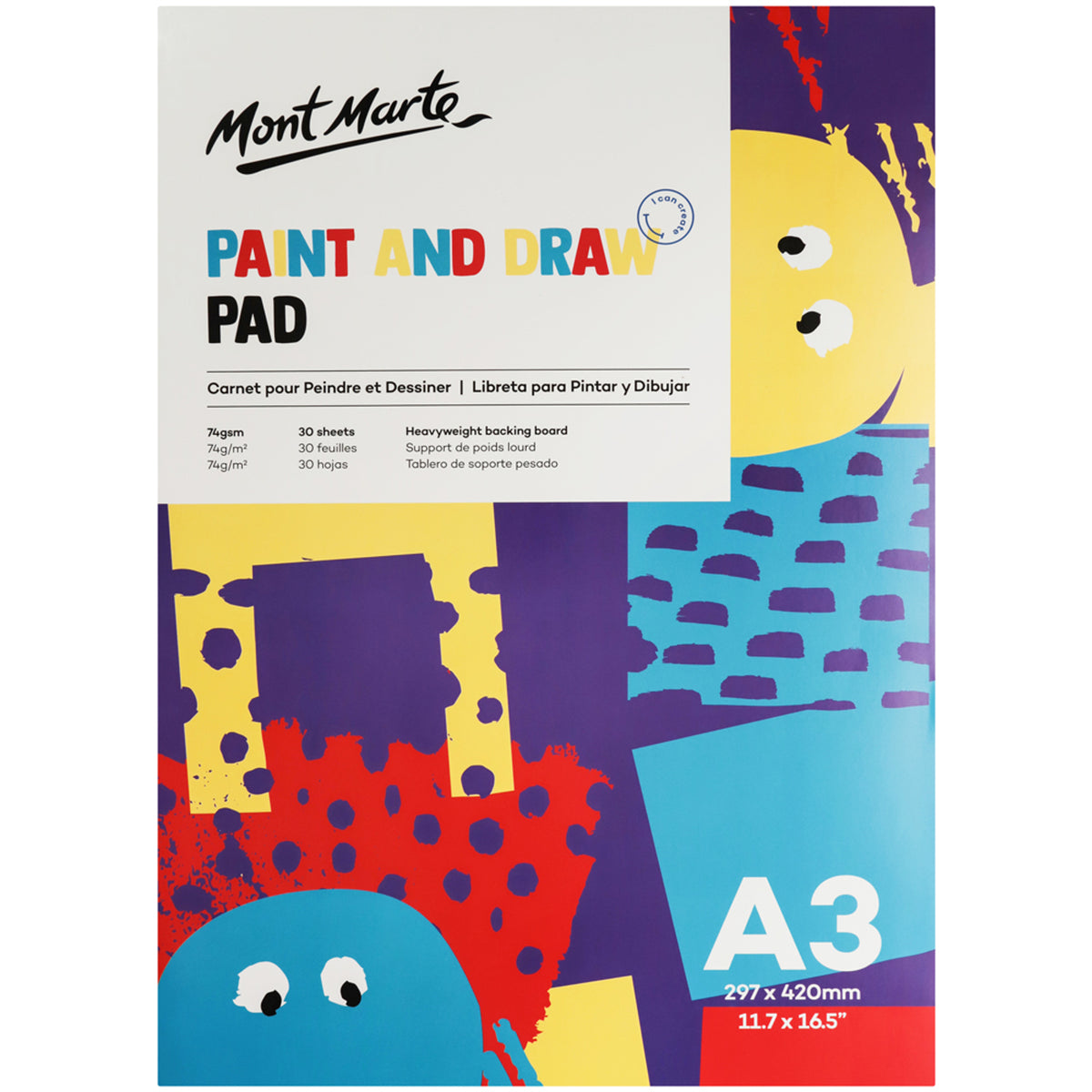A3 Paint and Draw Pad - 30 Sheets - Mont Marte