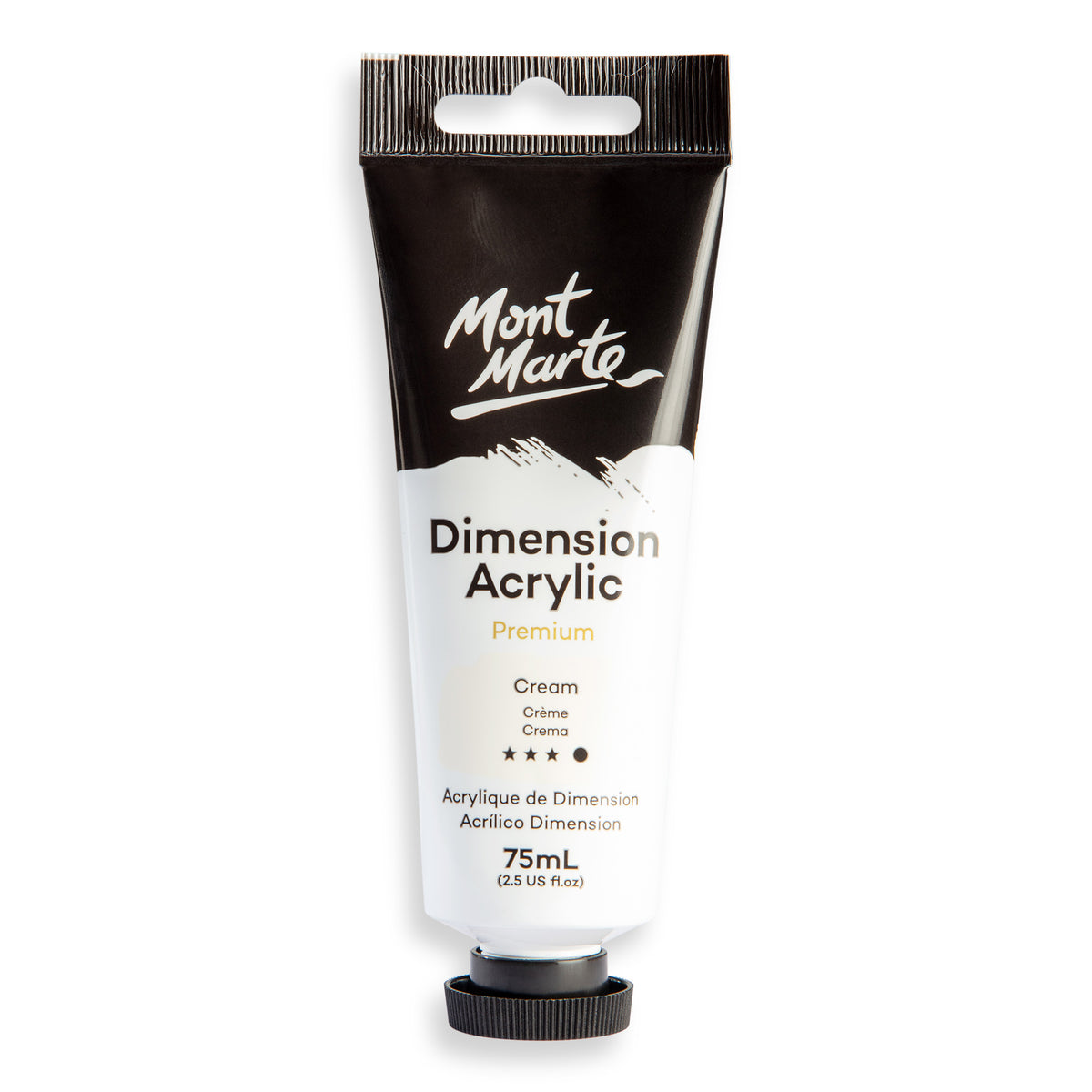 75ml Dimension Acrylic Premium Paint Tube - Cream - Mont Marte