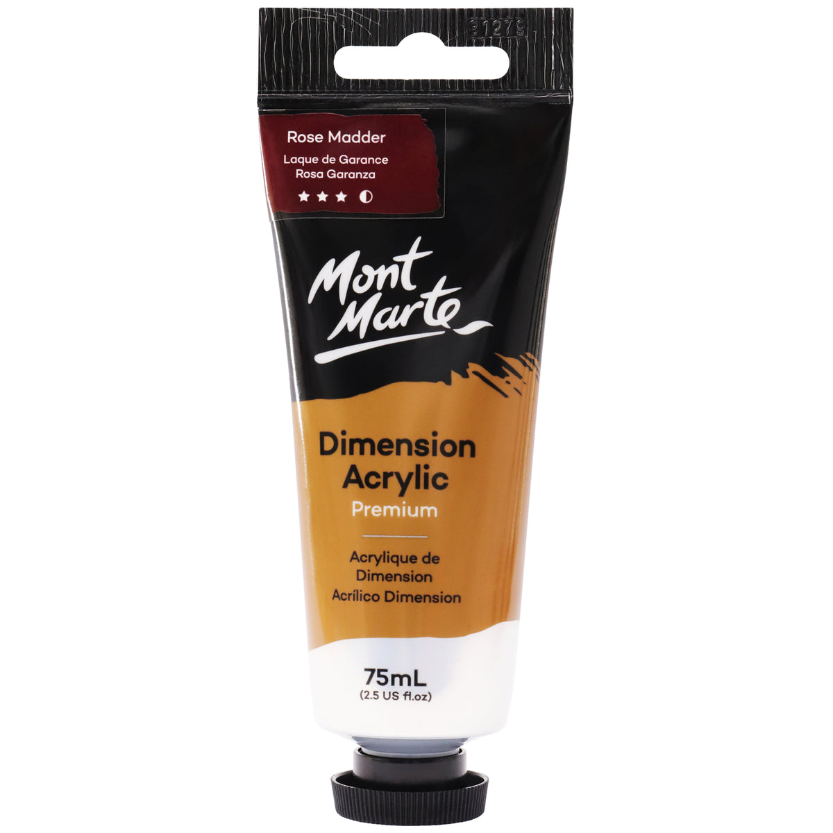 75ml Tube Dimension Acrylic Premium Paint - Rose Madder - Mont Marte