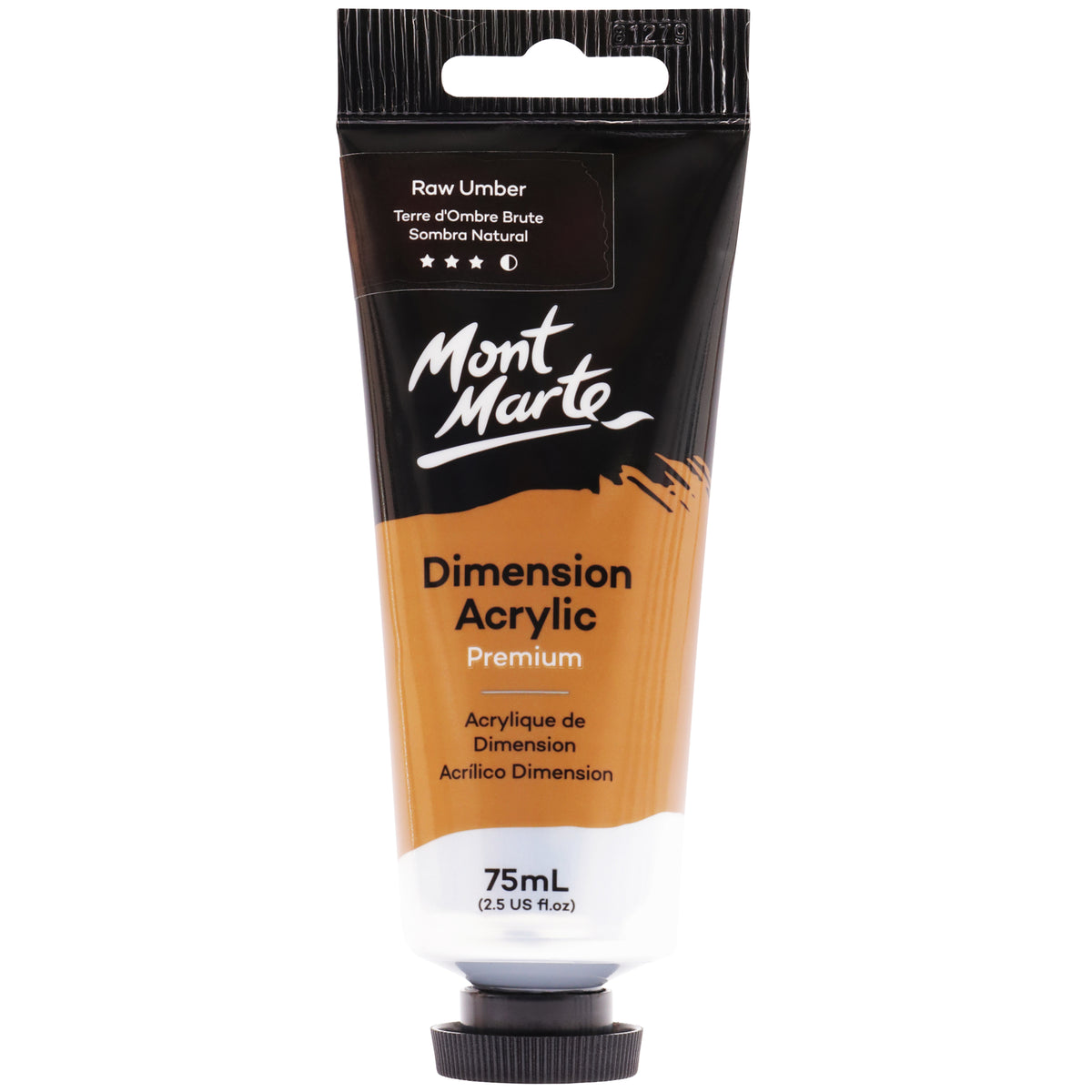 75ml Dimension Acrylic Premium Paint Tube - Raw Umber - Mont Marte