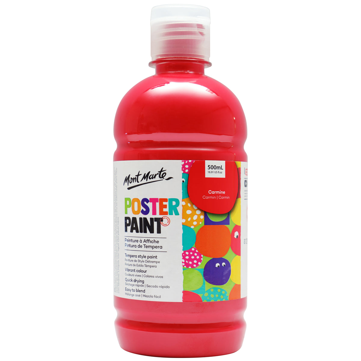 Kids Poster Paint Carmine 500ml - Mont Marte