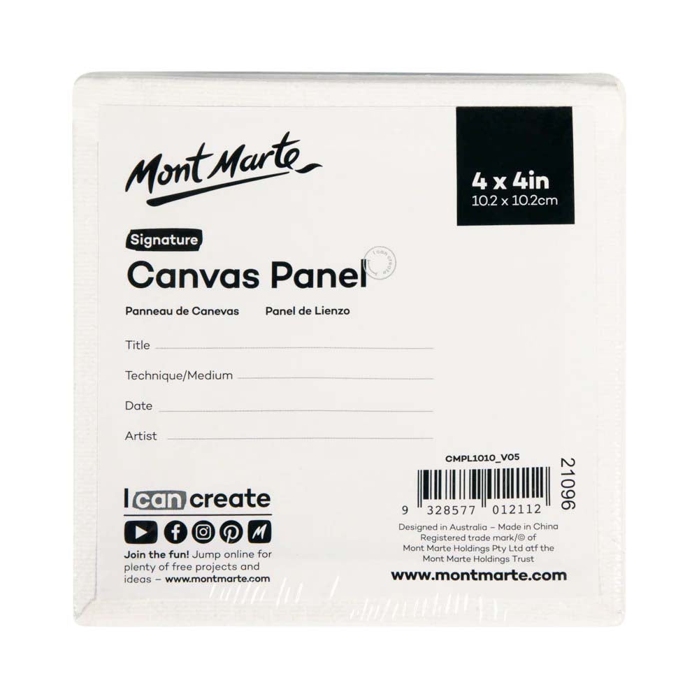 Canvas Panel 10 x 10cm - 5 Pack