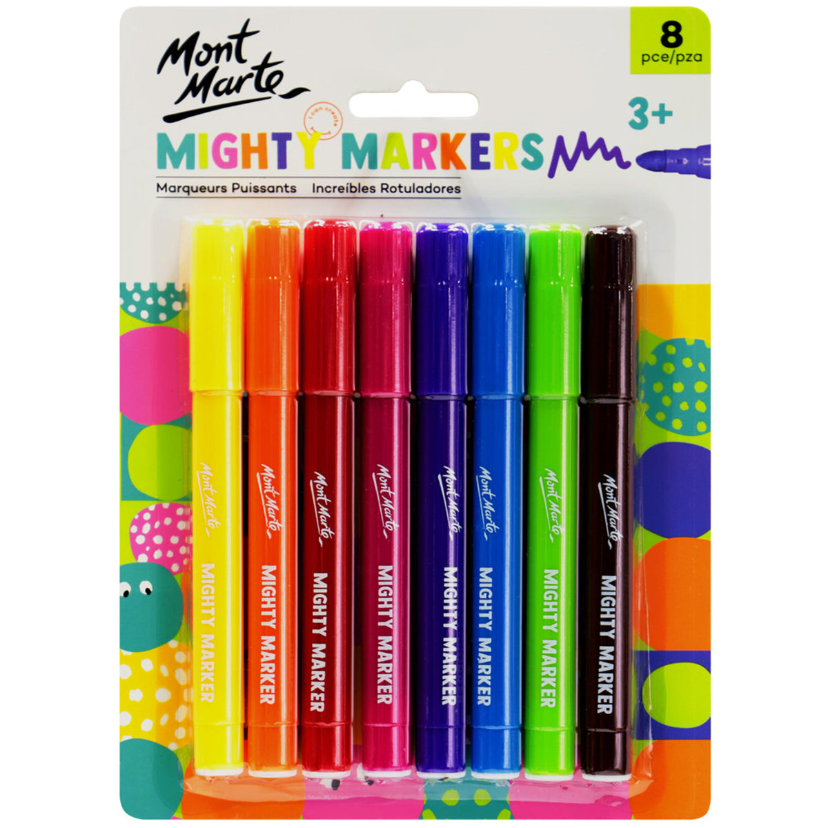 Mont Marte 8 Pack Mighty Markers - Assorted - Mont Marte
