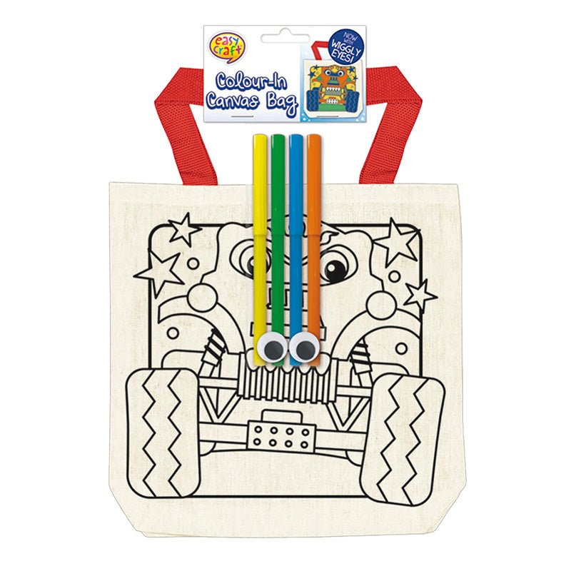 Colour Your Own Bag with Wiggly Eyes